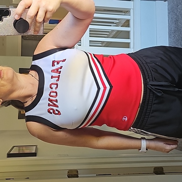 AWESOME CHAMPION FALCONS CHEER LEADING TOP/VEST UNIFORM - Picture 1 of 11